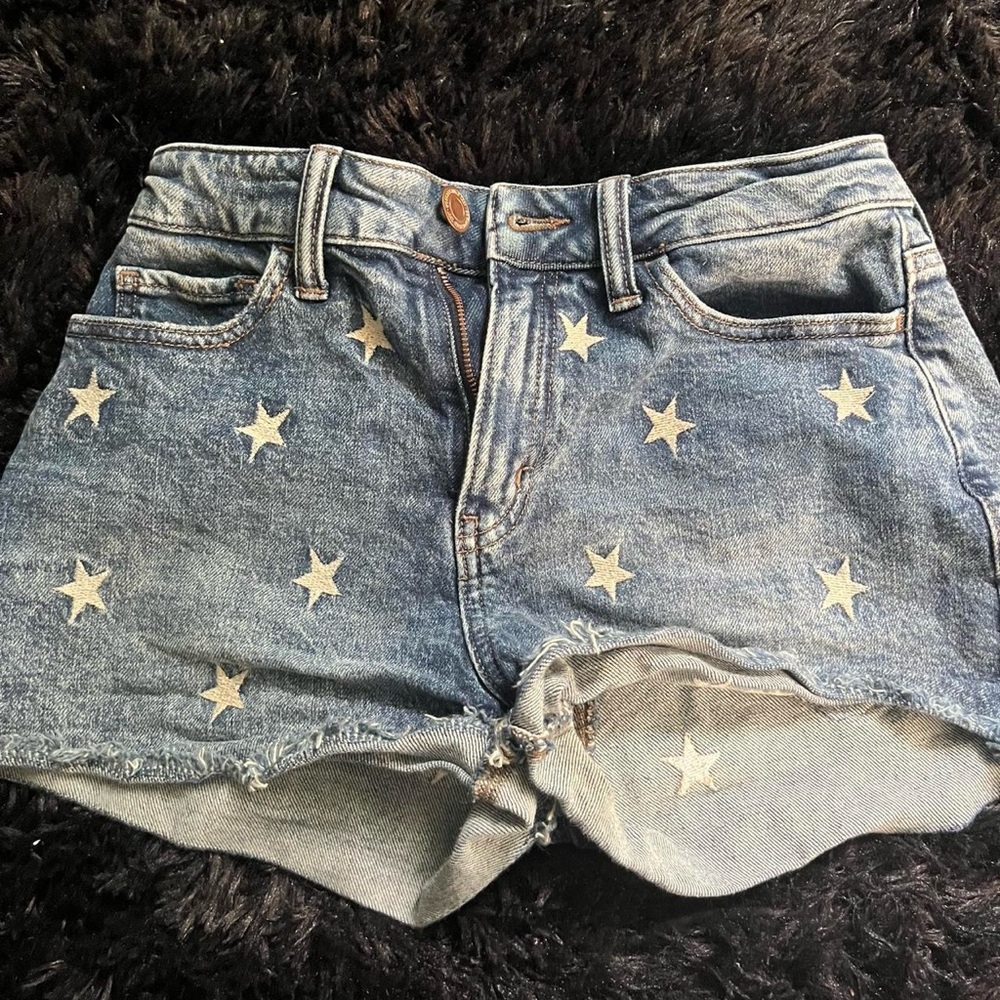 SO Blue Starry Jean Shorts